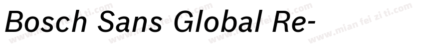 Bosch Sans Global Re字体转换